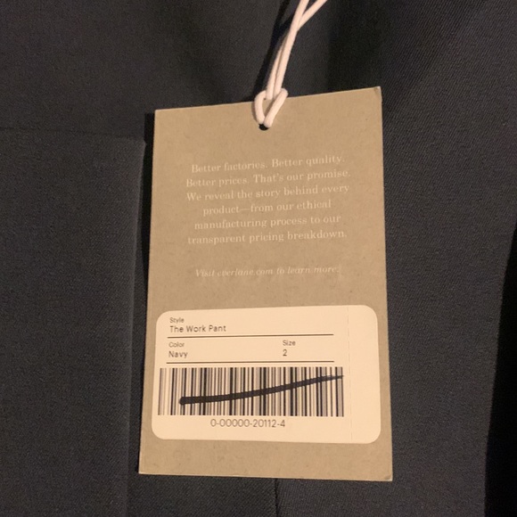 Everlane The Side-Zip Work Pant navy blue high rise ankle skinny seamed back 2 - Picture 12 of 14